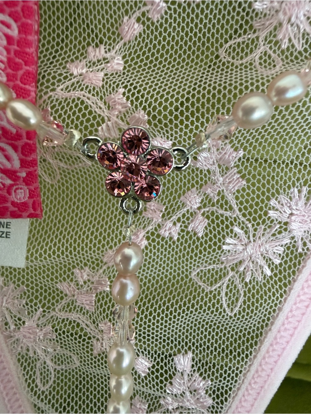 Pink pearl G string